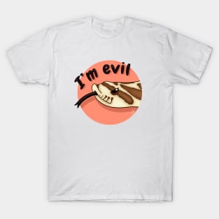 Cute Normal Western Hognose Snake, "I'm evil" T-Shirt